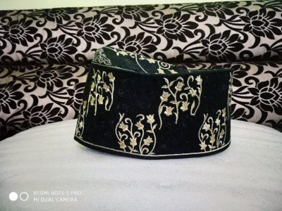 Banarasi Topi With Black Golden