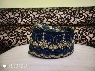 Barkati Topi With Blue Golden Model-5