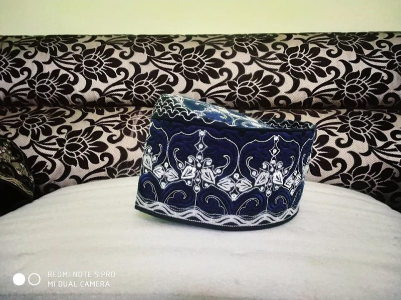 Barkati Topi With White BlueModel-6