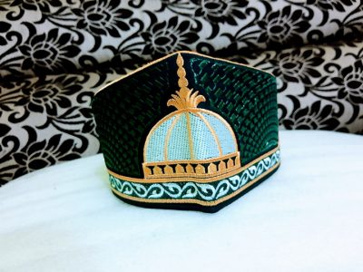 Barkati Golden Green Garib Nawaz Gumbad Topi