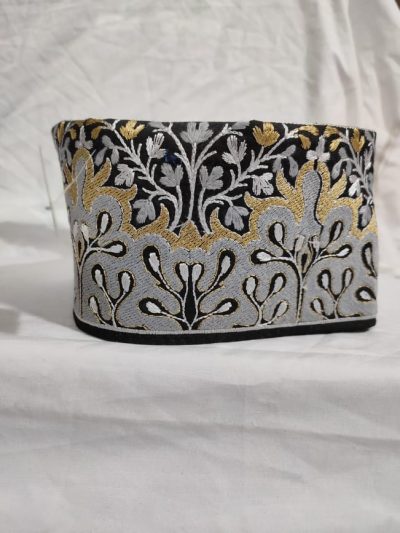 Barkati Grey Golden Topi