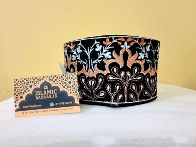 Barkati Orange Black Topi