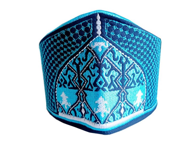 Barkati Baghdadi Boat Shape Topi Blue-1