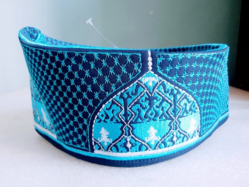 Barkati Baghdadi Boat Shape Topi Blue-2