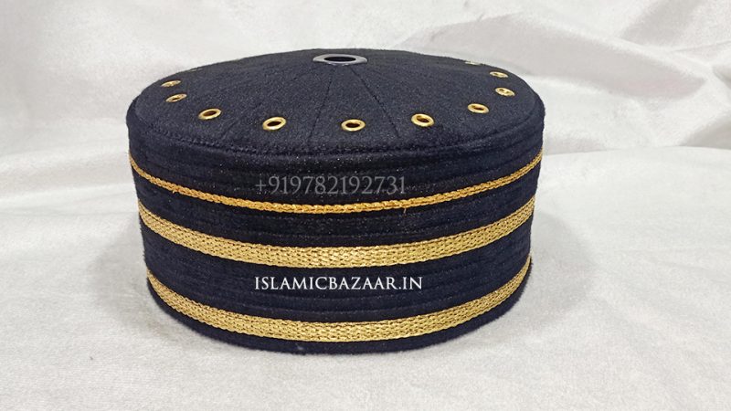 Black-fancy-lace-islamic-topi