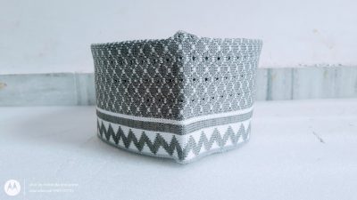 Razvi Barkati Fringed Pattern Topi Grey White color | Islamicbazaar | 2022