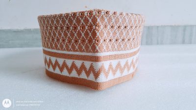 Razvi Barkati Fringed Pattern Topi Cream | Islamicbazaar