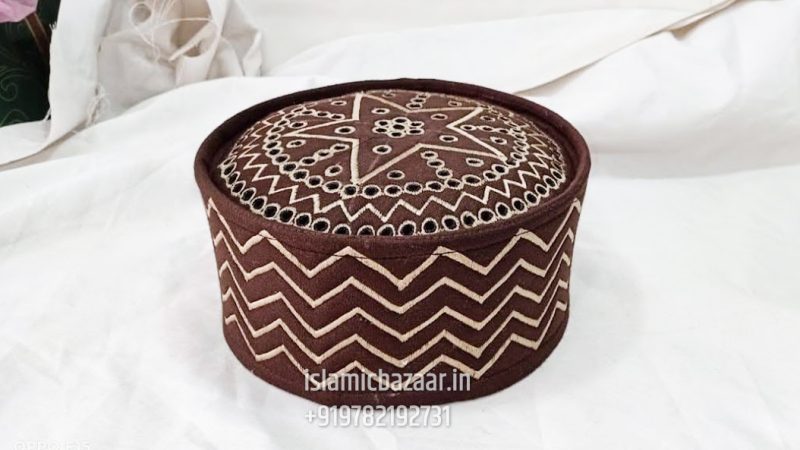 Handmade Alahazrat Embroidery cap Islamicbazaar