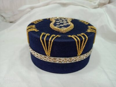 Navy Blue Designer Caps Islamicbazaar 2023