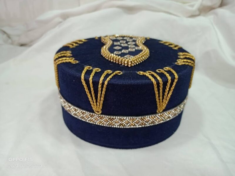 Navy Blue Designer Caps Islamicbazaar 2023